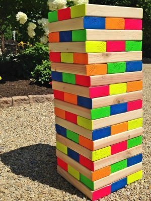How to Make a Colorful Outdoor Giant Jenga Game