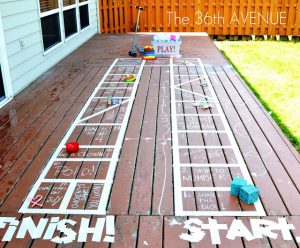 Kid Activities Backyard Game Board