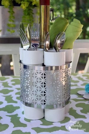 Outdoor Patio Table Planter Vase and Serving Station