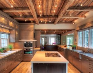 Ceiling with Wood Beams