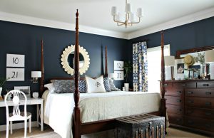 Dark Blue Master Bedroom