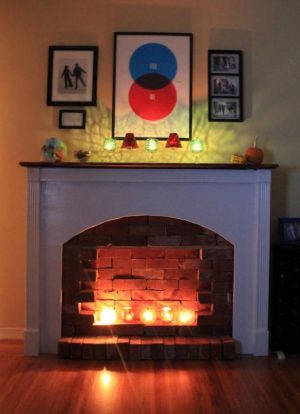 DIY Fake Fireplace Fire