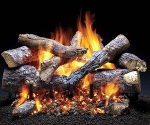 Fireplace Fake Lighted Logs Battery Operated
