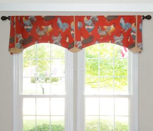 French Country Rooster Valance