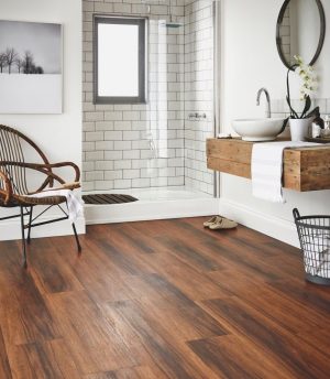 Laminate Wood Floors in Bathroom