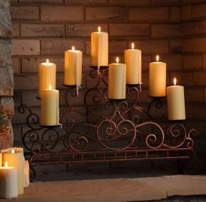 Large Candle Holders for Fireplace