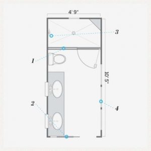 Narrow Master Bathroom Floor Plans