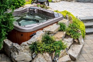 Outdoor Hot Tub Landscaping Idea