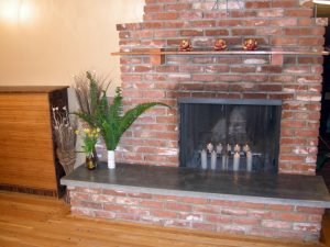 Painting Slate Fireplace Hearth