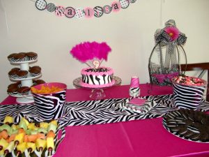 Pink Zebra Spa Party Supplies
