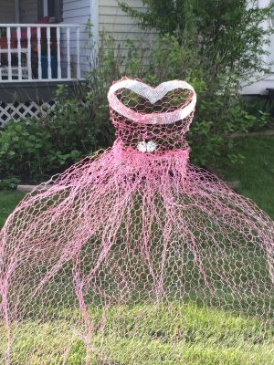 Chicken Wire Dress Sculpture