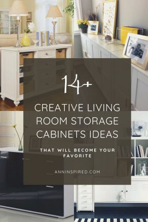 14+ Cool Creative Living Room Storage Cabinets Ideas