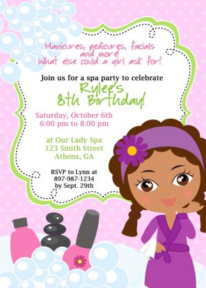 Girl Spa Party Invitations
