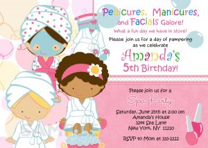 Spa Invitations for Birthday Party