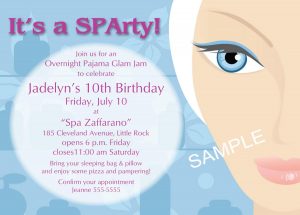 Spa Party Invite Ideas