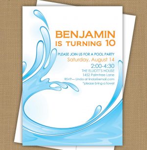 Teen Pool Party Invitations