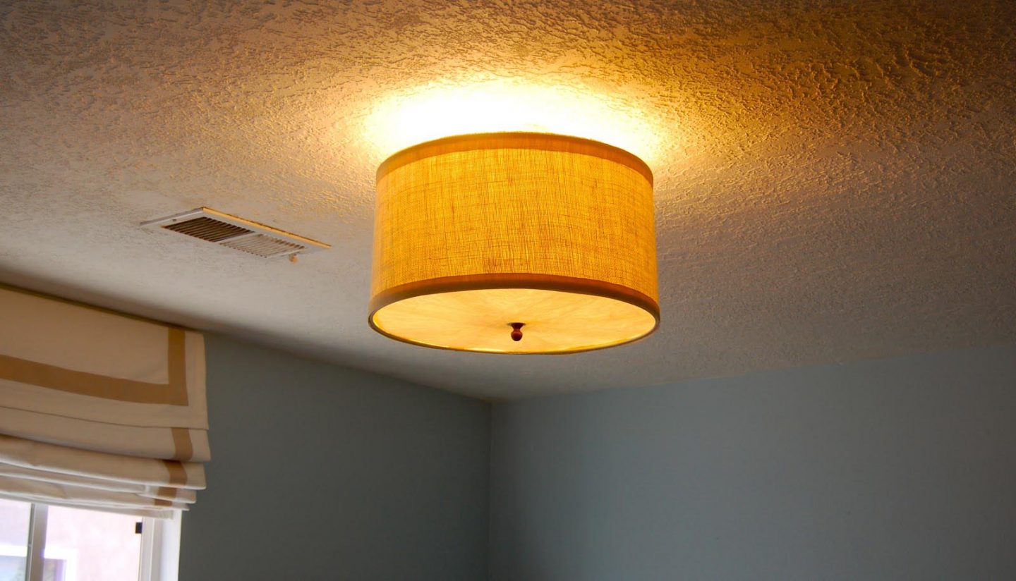 DIY Drum Shade Ceiling Light | Ann Inspired