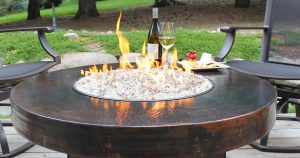Fire Pit and Glass Rocks