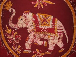 Lucky Batik Elephant Tapestry Wall Hang Spread Twin