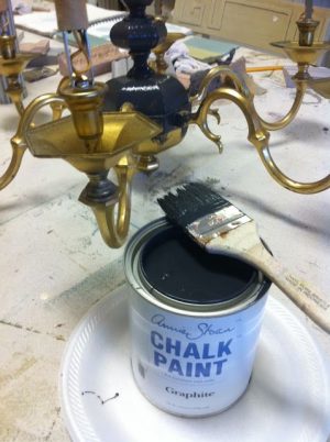 Painting Brass Light Fixtures with Brush