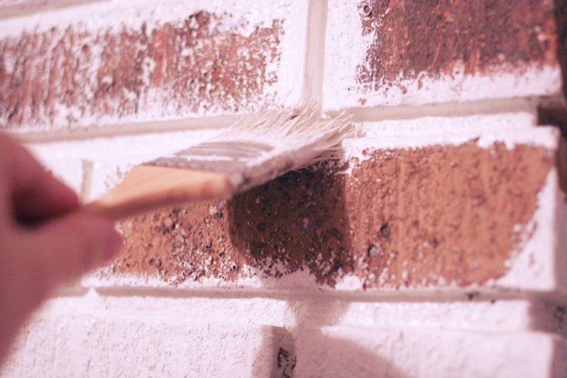 How to Paint a Brick Fireplace Ann Inspired